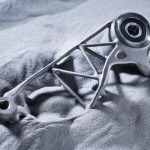 Componente desenvolvida por fabrico aditivo sob aço em pó